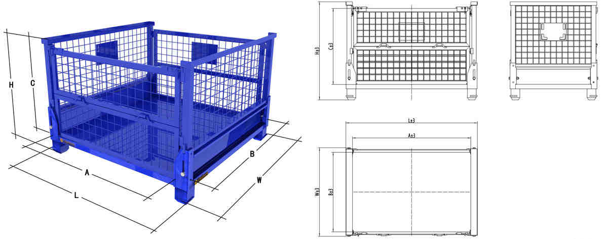 steel pallet box