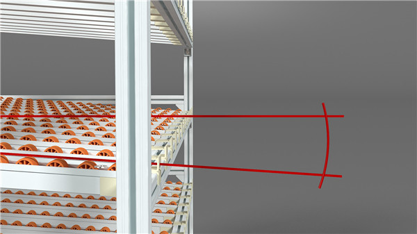 Aluminum alloy fluent strip shelf
