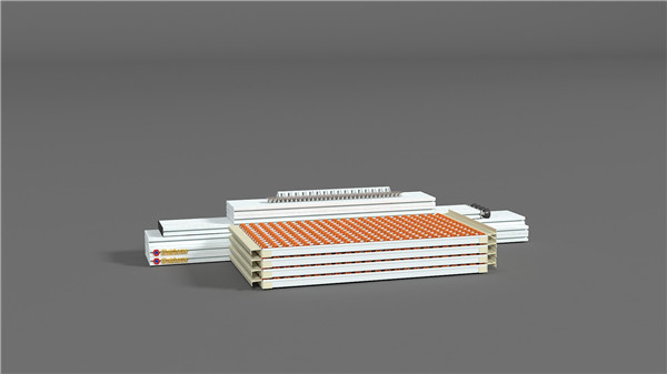 Aluminum alloy fluent strip shelf