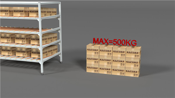 Aluminum alloy fluent strip shelf