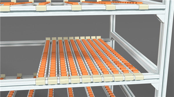 Aluminum alloy fluent strip shelf