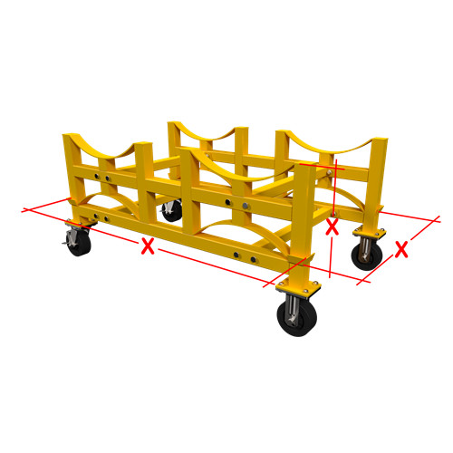 Mobile oil drum frame