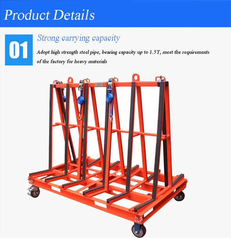 Granite Marble Slab Storage Rack Display for Transport Rack Trolley A Frame Glass steel rack