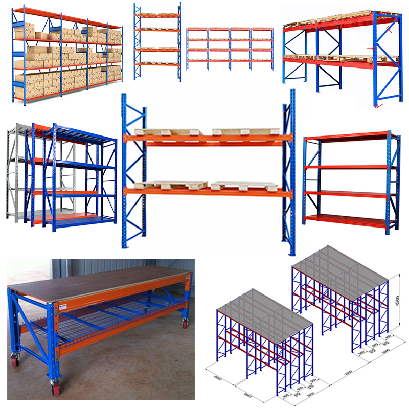 Warehouse Industrial Shelf Heavy Duty Storage Metal Warehouse Garment Rack System For Mezzanine Shelf Shelves