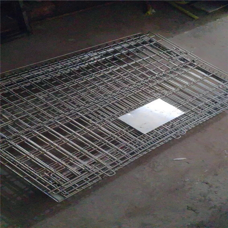 Industrial Foldable Stain Steel Pallet Box Collapsible Wire Mesh Container Stackable Metal Storage Cage For Warehouse