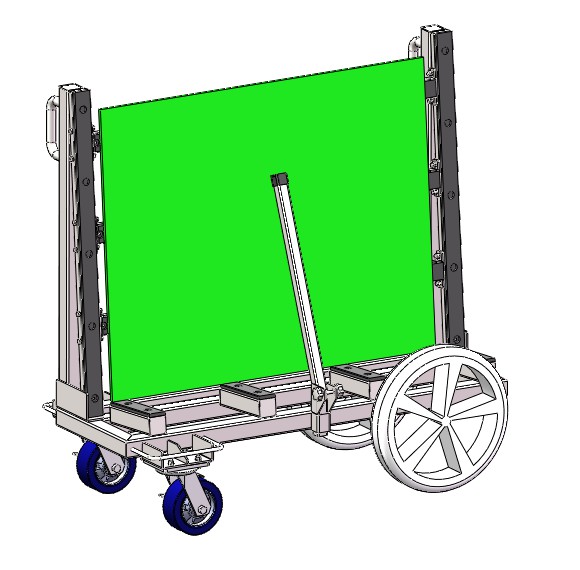 A heavy-duty Drywall Cart designed for transporting fragile materials smoothly.