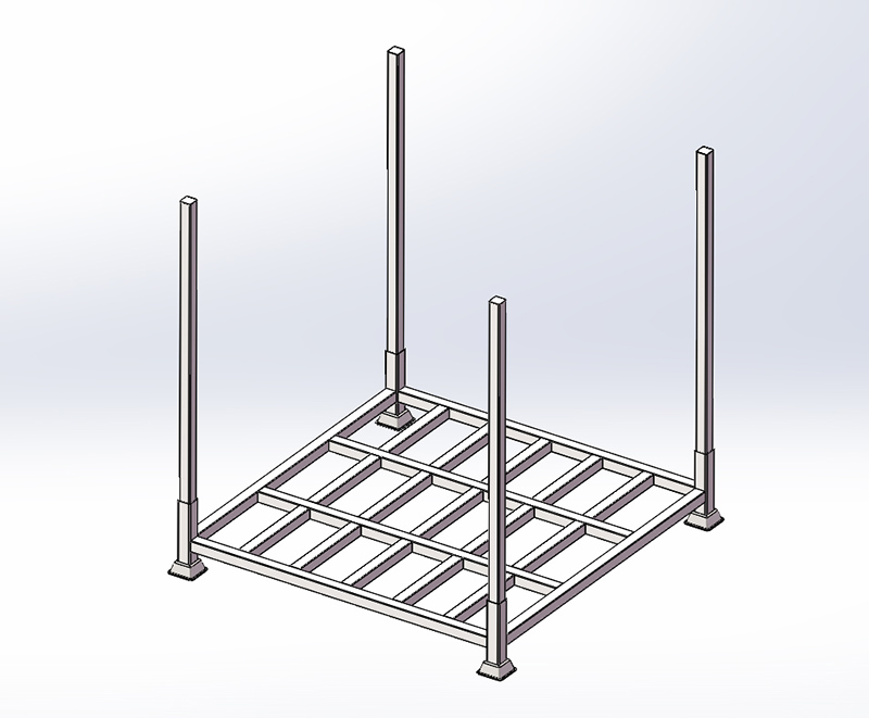 Heavy-duty pallet stillages steel in warehouse