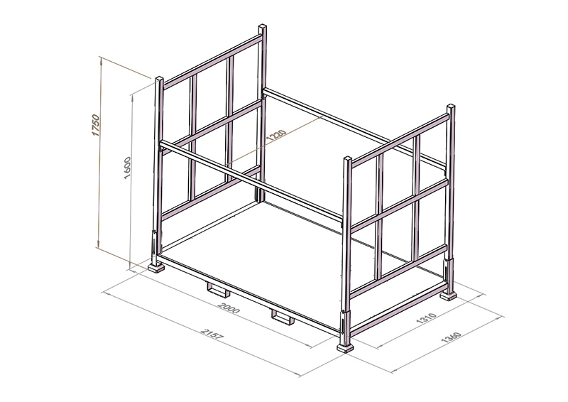 A versatile and heavy-duty motorcycle shipping pallet for sale with steel decking.