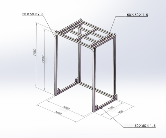 Custom-designed portable stacking pallet racks for a specific unit load.