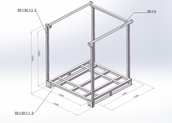 Upright post pallet for heavy duty loads