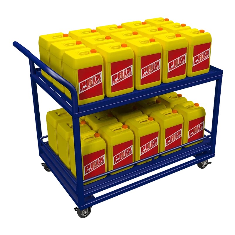 two tier cart on wheels