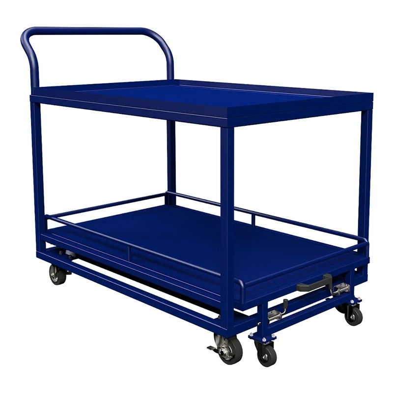 two tier cart on wheels