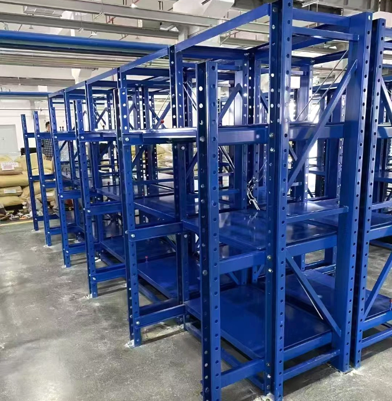 die rack storage showing the heavy-duty 10# channel steel structure