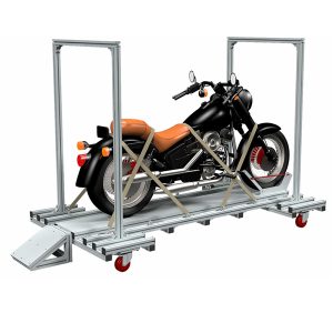 Aluminum motorcycle pallet rack storage