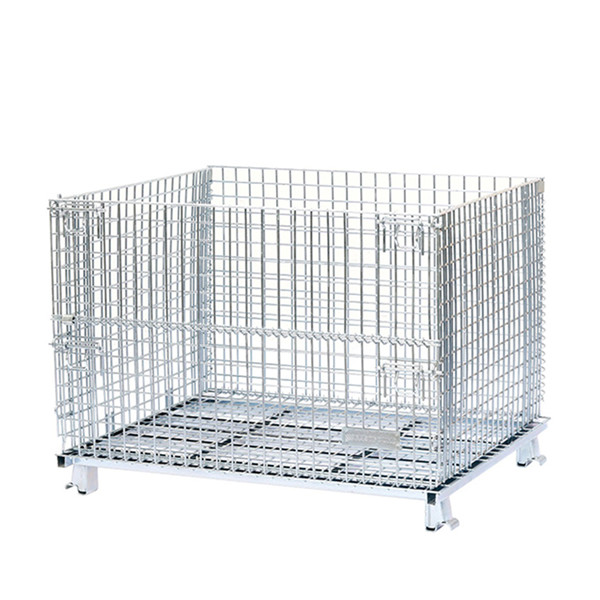 Industrial Steel Crate Pallet stackable storage wire mesh containers