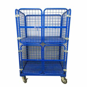 foldable portable roll container logistic cage trolley
