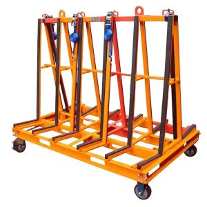 hot Customized Stackable Steel Industry Warehouse Storage Rack For Glass Sheets glass transport wagons