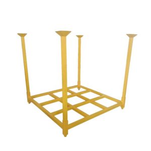 Orange powder coating steel foldable metal warehouse stacking car tire rack for sale