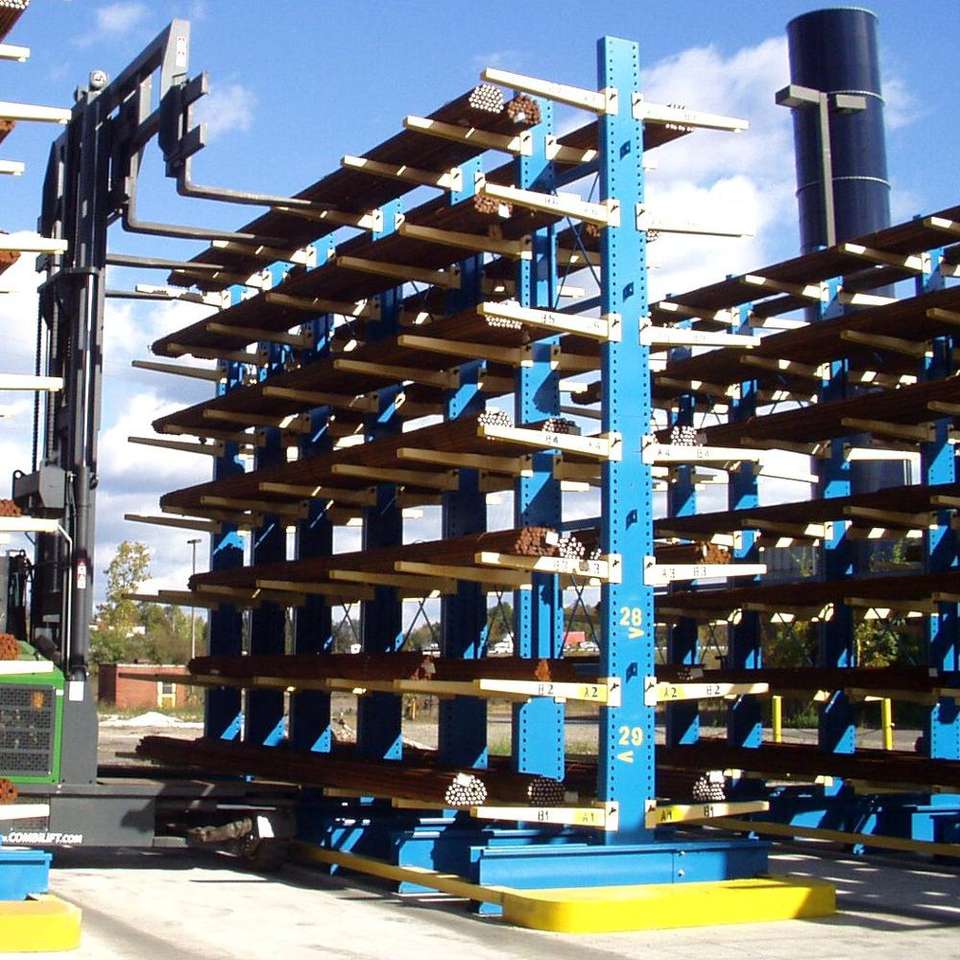 Direct factory pipe/lumber/structure storage metal cantilever rack