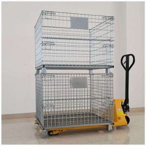 Heavy Duty Steel High Capacity Warehouse Mesh Box Wire Cage Metal Bin Storage Container Cargo & Storage Equipment