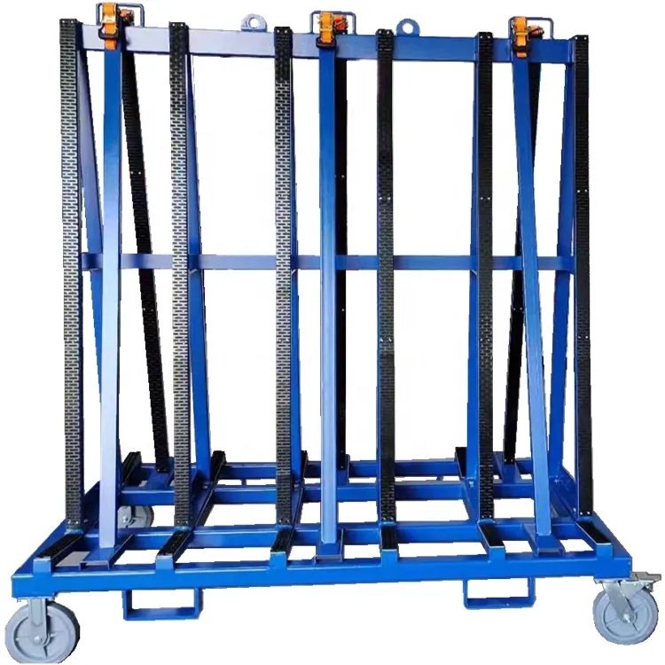 Multiple Purpose Heavy Duty Granite Marble Slab Storage Rack Display For Transport Rack Trolley A Frame Glass Steel Rack