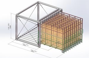 Heavy-Duty Vertical Metal Storage Racks for Industrial Glass Panels