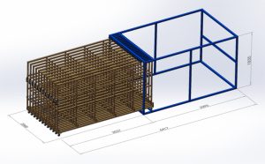 CFS Roll-Out Vertical Sheet Rack: Heavy-Duty Metal Plate Storage