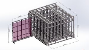 CFS Roll-Out Vertical Sheet Rack: Heavy-Duty Metal Plate Storage