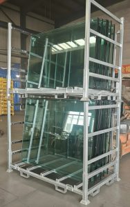 Can folding glass shipping racks improve JIT fabrication workflows?