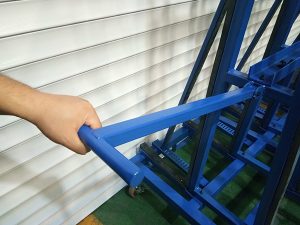 Optimize Factory Workflow with Mobile A-Frame Glass Trolleys