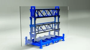What is the lifespan of a demountable A-frame glass rack?