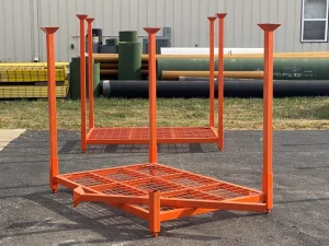 Tent pole storage stacking racks